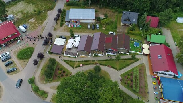 Downtown Lukecin Centrum Aerial View Poland