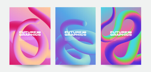 Liquid color shapes for composition backgrounds. Trendy abstract covers. Futuristic design posters. Eps10 vector.	