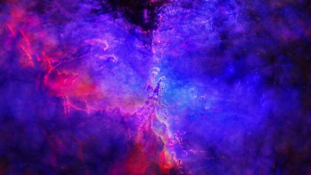 Red Space Nebula 4K 