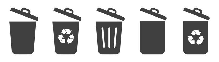 Garbage icon. Garbage symbol on white background