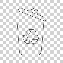 Garbage icon. Garbage symbol on white background