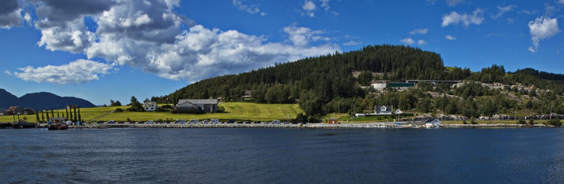View of Oanes at Lysefjord in Norway, Europe
