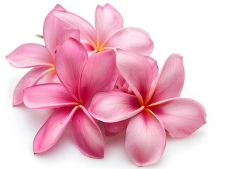 Group of Pink Frangipani isolated on White