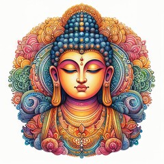 hindu god  on white