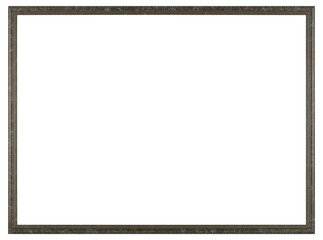 A narrow frame of a painting in a classic design on a transparent background, in PNG format.