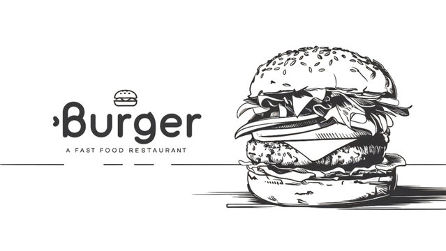 Burger restaurant icon business logo design , hamburger vector isolated on transparent background