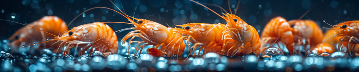 Immerse in the tantalizing taste of the ocean with this shrimp spectacle, banner