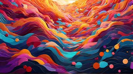Vibrant Abstract Landscape