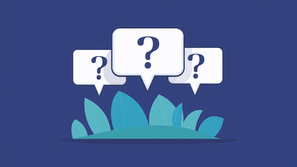 Obraz premium Question mark, faq Q & A , question bubble icon model