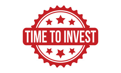 Obraz premium Time To Invest Rubber Stamp Seal Vector