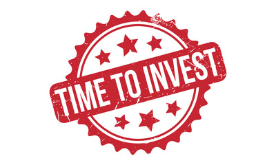 Time To Invest Rubber Stamp Seal Vector