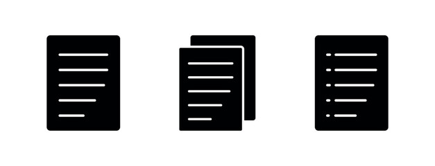Sheet Fill Icon Symbol Vector. Black Glyph Sheet Icon
