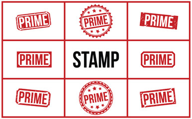 Prime rubber stamp vector illustration on white background. Prime rubber stamp