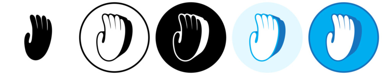 Set trendy monkey footprints icon. paw print symbol pictogram vector illustration © Javanism