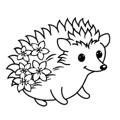 adorable hedgehog vector illustration