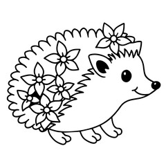 adorable hedgehog vector illustration