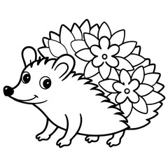 adorable hedgehog vector illustration