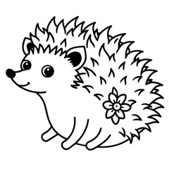 adorable hedgehog vector illustration
