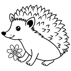 adorable hedgehog vector illustration