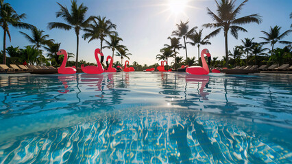 Vacation luxury resort swimming pool summer relax