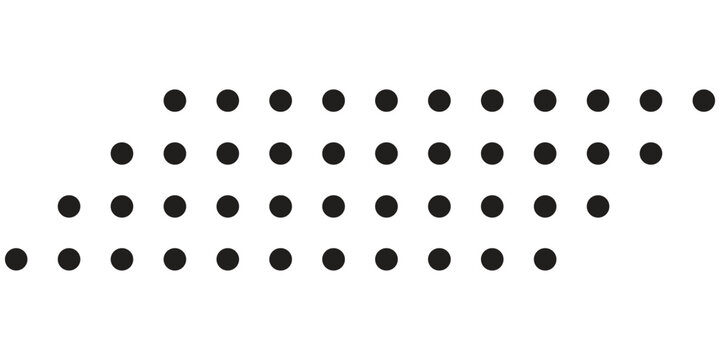 dotted decorative element, shape combined from dots