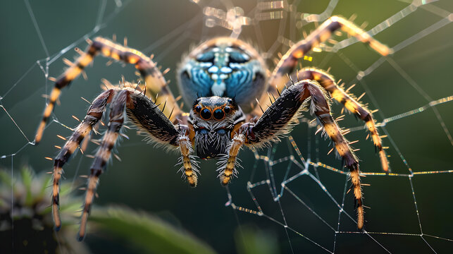 a spider makes a web