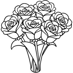 bouquet of roses - Vector - Vector art - Vector illustration - Vector design