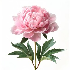 Delicate Grace Single Pink Peony Portrait