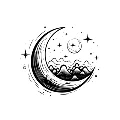 Moon SVG Bundle, Celestial svg, Moon Cut Files, crystal moon svg, Lotus flower moon cut files, Moon SVG, Star Svg, Moon Silhouette, SVG Cut Files, Moon Bundle SVG, Moon Clipart, Moon Cut File, Moon Ve