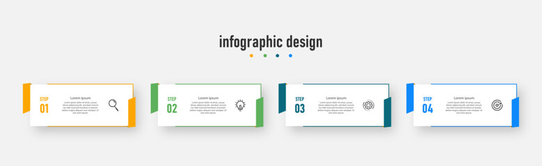 Creative concept for infographic with 4 steps. options. can be used for workflow diagram, info chart, web design. vector illustration.