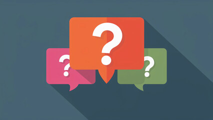 Question mark, faq Q & A , question bubble icon model