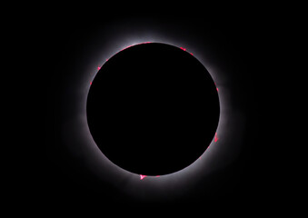 Prominences - Total Solar Eclipse - taken April 8, 2024, Waterville, Quebec, Canada	 - 781366316