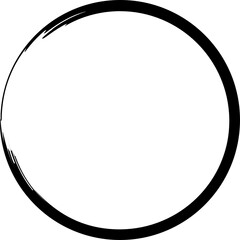 Set of grunge circle brush