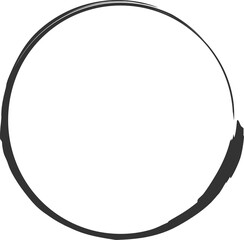 Set of grunge circle brush