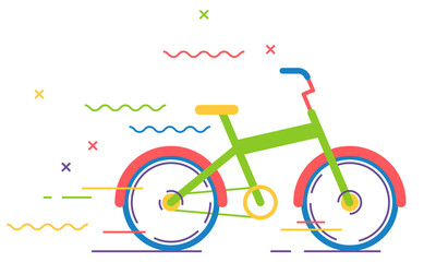 Bicycle icon in stroke style. Bicycle icon, bike on white background vector illustration - 781369307