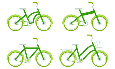 Bicycle icon in stroke style. Bicycle icon, bike set on white background vector illustration - 781369313