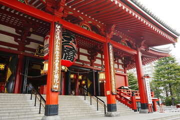 Main Hall of Sensoji or Asakusa Kannon Temple in Asakusa, Tokyo, Japan - 日本 東京 浅草 浅草寺 本堂	