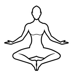 silhouette of a yoga person