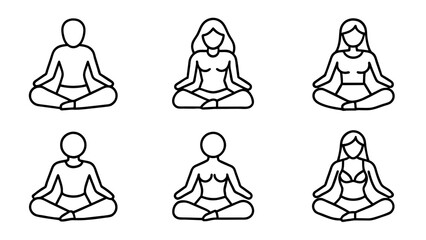 set of yoga poses