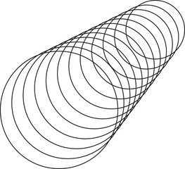 Circle blending line modern shapes, graphics of sound waves