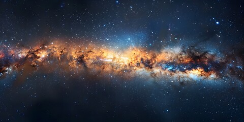 Stunning Charted Map of the Milky Way Galaxy Our Cosmic Home Filled with Celestial Wonders and...