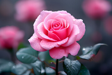 pink rose. Generative AI