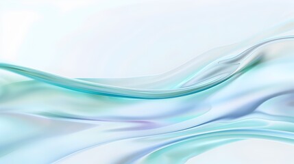 Mesmerizing Aqua Waves in Abstract Fluid Motion for Creative Backgrounds - obrazy, fototapety, plakaty