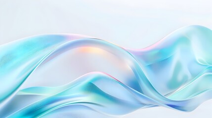 Soothing Aqua Waves - Soft,Flowing Abstract Background with Seamless Blended Hues