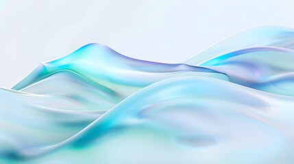 Captivating Aqua Waves Blending Seamlessly for Soothing Abstract Background