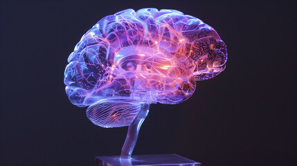 抽象化した脳の3Dモデル