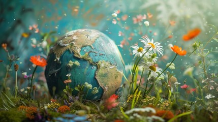 Obraz na płótnie Canvas Earth Day Celebration: Honoring Our Planet's Vitality
