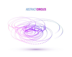 Obraz premium Abstract Retro Technology Circle. Abstract Circle Frame for Business Presentations. Vector illustration.