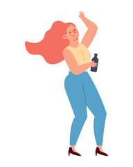 stag party woman dancing