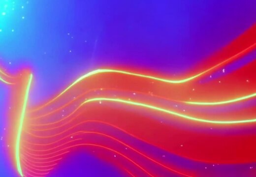 mesmerizing abstract wavy style with blended overlay neon lights dance across a colorful gradient modern wallpaper hd background design in a seamless loop